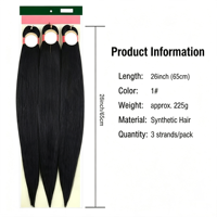 Aurasilva 3X Expression Perruque synthétique tressée facile tendance, plusieurs couleurs, trame unique, résistante à la chaleur, non inflammable, style dreadlocks, 52 pouces