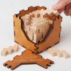 Cubo de Madera 3D, Juego de Lógica Desafiante, Rompecabezas para Desarrollar Habilidades - Product Image 5