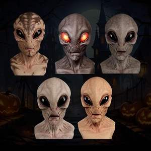 <span class=keywords><strong>Maschera</strong></span> aliena realistica raccapricciante maschere di Halloween per adulti in lattice piena testa di scena per feste Costume - Product Image 4