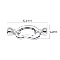 Bracelet en argent 925 sterling, collier cubain en forme de cœur, lien en perle, fermoir à bascule, porte-monnaie, boîte fermoirs pour la fabrication de bijoux