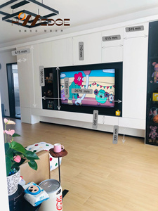 モダンラグジュアリーブラック<span class=keywords><strong>TV</strong></span>キャビネット現代ミニマリストデザイン折りたたみ式<span class=keywords><strong>TV</strong></span>スタンド/コンソール農家または家 - Product Image 3