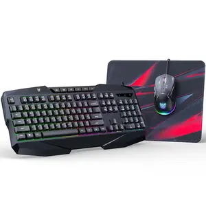 Penawaran baru TZ3006 Kombo Keyboard Mouse Film Gamer lampu latar dapat diganti untuk Keyboard dan Mouse Gaming PC murah