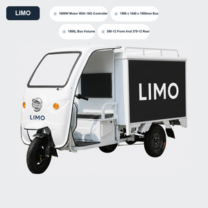 Triciclo Eléctrico de Reparto con Toldo, Triciclo Eléctrico Cerrado para Transporte de Carga, Vehículo Eléctrico de Logística de 3 Ruedas - Product Image 1