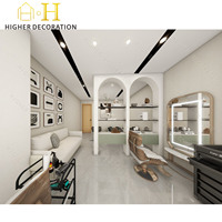 Design d'intérieur moderne pour salon de beauté, armoire de présentation personnalisée pour spa, comptoir de réception pour salon de beauté