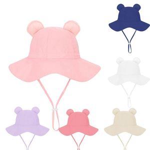 Nuevo Sombrero de Sol para Niños, Sombrero de Pescador con Orejas de Conejo de Dibujos Animados, Transpirable, para Bebés y Niños - Product Image 1