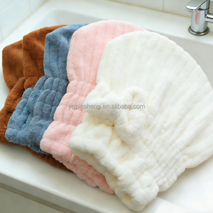 หมวกคลุมผมแห้งแบบขายส่ง OEM น่ารักสไตล<span class=keywords><strong>์เกาหลี</strong></span> ผ้าฟลานเนล ผ้าคอรัลฟลีซ ผ้าขนหนูพันผม หมวกอาบน้ำสำหรับผู้หญิง ที่คาดผมอาบน้ำ - Product Image 2