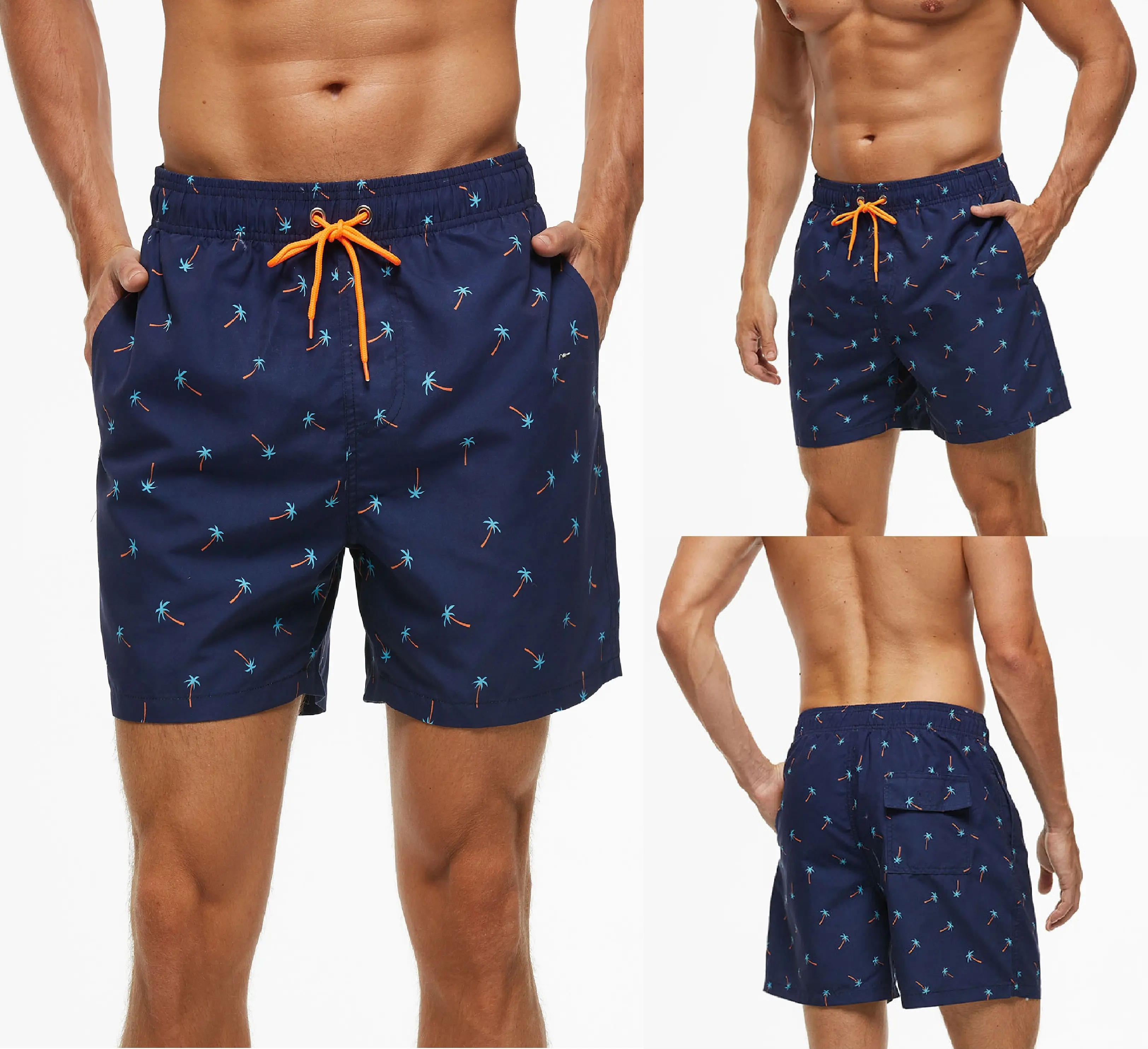 Shorts de praia com logotipo personalizado, bermudas masculinas para natação, bermudas de praia e surf, estampas de subolmação