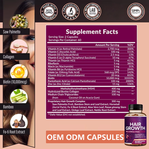 Synkonda OEM Complément Alimentaire pour la Croissance des Cheveux, Capsules de Collagène et Vitamines, Feuilles d'Aloe <span class=keywords><strong>Vera</strong></span>, Riches en Protéines, Sans Gluten, 120 Comprimés, Arrête la Chute des Cheveux - Product Image 4