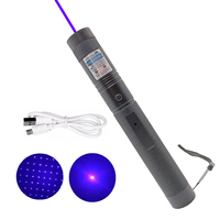 Stylo Pointeur Laser Puissant Vert/Bleu/Rouge 303, Faisceau Étoilé, Haute Puissance, pour Camping et Exploration en Extérieur - Vente Chaude