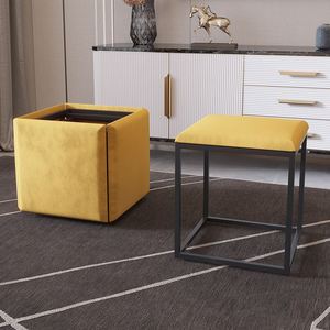 Taburete Plegable Multifuncional Tipo <span class=keywords><strong>Cubo</strong></span> de <span class=keywords><strong>Rubik</strong></span> para el Hogar, Mueble Auxiliar para Sala de Estar, Taburete Auxiliar para Cocina - Product Image 4
