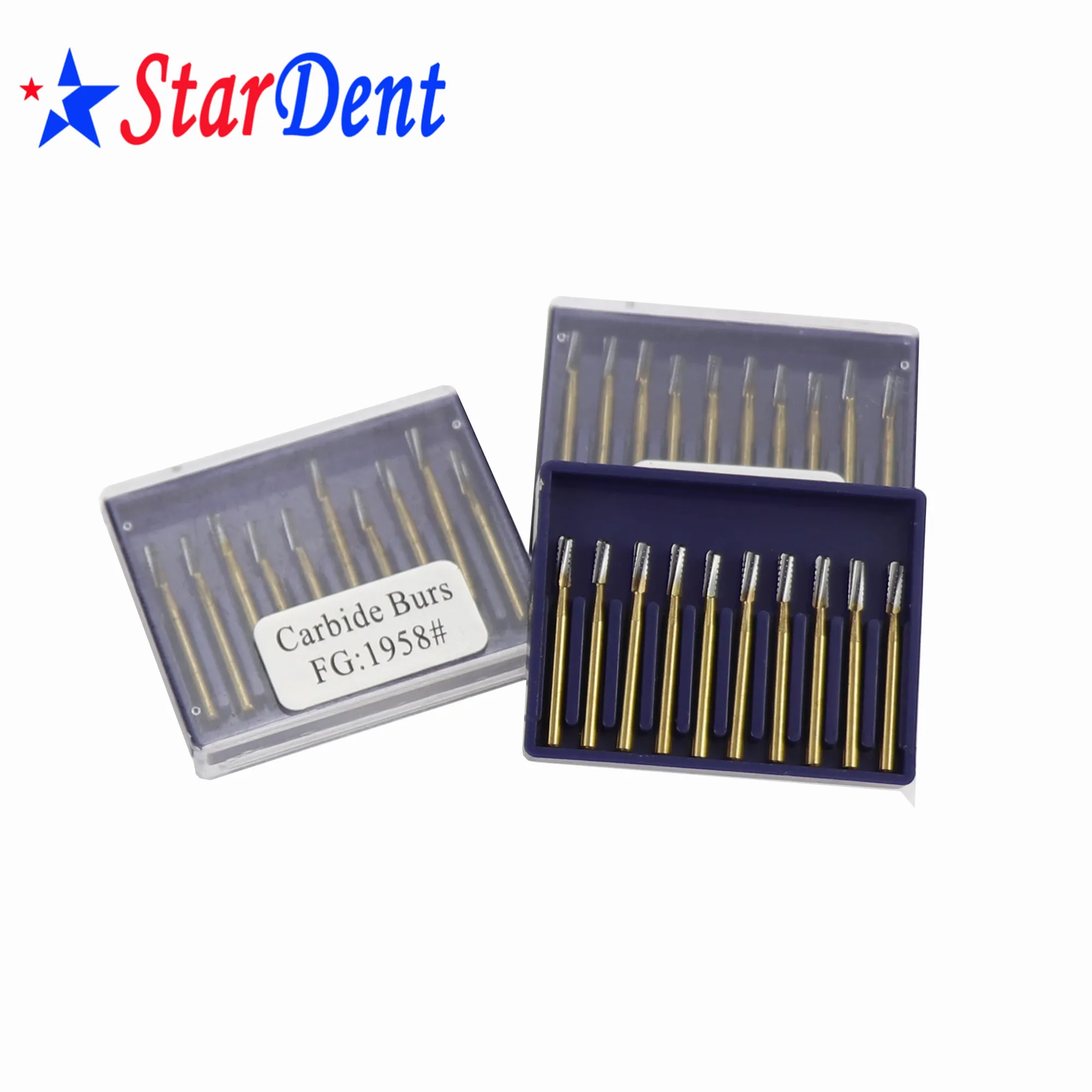 Dental Endo Rotary File Tungsten Carbide Burs High Speed Gold