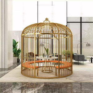 Personalizzabile Gazebo Booth schermo stanza divisorio padiglione divisorio grande in ferro gabbia per uccelli con struttura in acciaio inox - Product Image 2