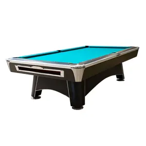 Standard 6th generation Billiard Hall Design Classical 4th Generation Solid Wood Black Slate Bed 9ft Pool Table Billiard OEM&ODM