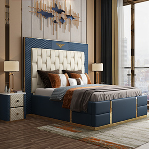 Muebles de Lujo para Dormitorio Principal con Estructura de Cama King o Queen Size, <span class=keywords><strong>Suite</strong></span> de Dormitorio para Hotel y Apartamento con Cama King Size - Product Image 1