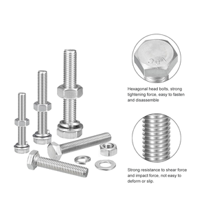 Bolt thép mạ kẽm đầy đủ ren hình lục giác bu lông vít ASTM m5-m16 mạ kẽm ốc vít và Hex bu lông 5/8 "Classe 4.8 - Product Image 4