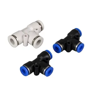 Pu Pipe Outer Dia 8ミリメートルTee Type Plastic 3 Hole Tee Tube Connector、Mist NozzleとTee Connector Fittings