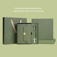 Ensemble Cadeau Luxe : Carnet en Cuir Pliant à Changement de Couleur, Stylo, Clé USB, Thermos, Recharges Signature, Sac Fourre-tout à Fermoir Doré – 7 Couleurs, 3 ou 4 Pièces