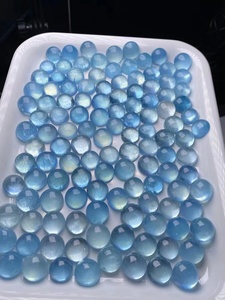Chất Lượng Tốt Nhất Bán Buôn Đặt Hàng Số Lượng Lớn Hình Bầu Dục Cabochon Màu Xanh Aquamarine Lỏng Đá Quý Đối Với Trang Sức Làm - Product Image 3