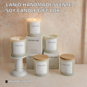 Custom Logo Handmade Scented <b>Candle</b> Lid Natural Plant Oil Strong Scent Soy Wax Christmas Gift Valentine's Day Halloween - Product Image 2