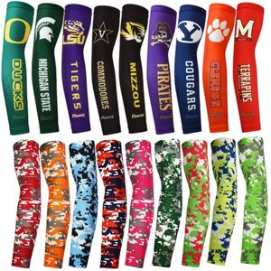 غطاء ذراع ضغط تبريد صلب نقي مخصص تمويه رقمي للجامعة لكرة السلة ذراع كم ذراع رياضي للكلية - Product Image 2