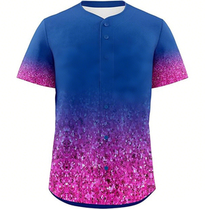 Fabriek Op Maat Gemaakte Sublimatie Bedrukte Jeugd Lege Knoop Honkbalshirts - Product Image 5