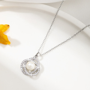 Collar de Perlas de Lujo con Cadena de Eslabones de Acero Inoxidable para Mujer, Joyería de Moda para Regalo de San Valentín o Cumpleaños - Product Image 3