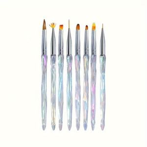 Juego Profesional de 8 Pinceles para Uñas con Degradado, Herramienta de Manicura para Pintura Acrílica, Decoración, Herramientas de Bricolaje, Suministros de Arte - Product Image 1