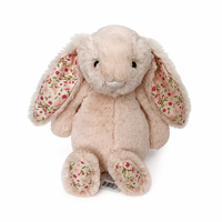 Jouets en peluche personnalisés OEM ODM super doux en forme d'ours et de lapin avec broderie de logo, peluches anti-stress pour Pâques