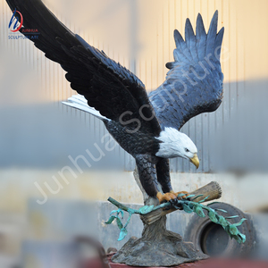 Décor occidental Art Métal Faucon Sculptures Cuivre Bronze Statue D'aigle - Product Image 3