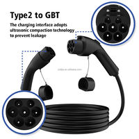 Câble de charge EV NTO Type 2 vers GBT 5M 32A 7KW pour véhicule électrique Type 2, cordon GB/T pour station de recharge