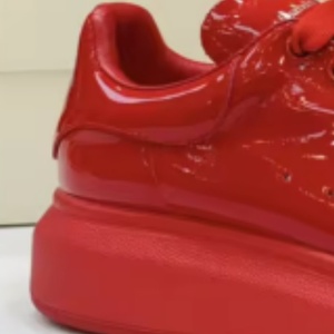 Top-quality <b>red</b> <b>patent</b> leather stylish and luxurious casual <b>shoes</b> with breathable and comfortable thick-soled walking <b>shoes</b> - Product Image 1