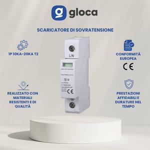 Dispositif de protection contre les surtensions Gloca T2 275VAC 10kA Montage sur rail DIN Protection du système électrique - Product Image 2