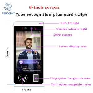 Terminal de Control de Acceso y Asistencia con Reconocimiento Facial Biométrico Tendcent, Huella Dactilar, Código QR, NFC, Tarjeta IC/ID, SDK, Reconocimiento Facial - Product Image 4