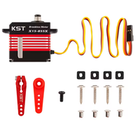 Servomoteur de queue numérique miniature KST X15-855X en alliage d'aluminium avec engrenages en acier trempé, sans balais, pour hélicoptères RC, 15Kgf.cm 0.05sec, haute tension