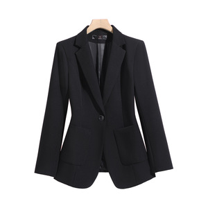 Green Fitted Blazer For Women Slim Fit Solid Color Spring Autumn Style 2026 Casual Wear - Product Image 5