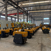 Meilleures ventes dans le monde entier : Rouleau compresseur à double tambour autoporté HM330 HM550 de 330 kg et 550 kg pour le compactage de l'asphalte et du sol