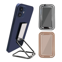 Ayarlanabilir katlanabilir çok açılı el kavrama dağı Metal çift halka telefon standı parmak Kickstand araba manyetik cep telefon tutucu