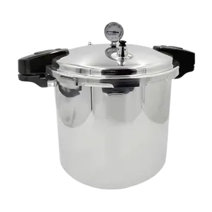 2023 Wholesale Hot Sale 23L Multi -function Commercial Explosion-Proof Pressure Cooker With Pressure Gauge Aluminium Alloy Pres