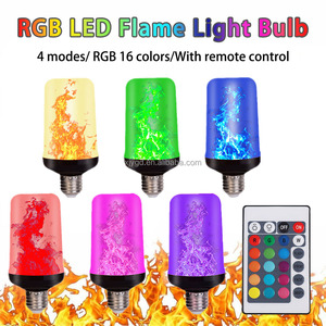 Avec cette <span class=keywords><strong>ampoule</strong></span> <span class=keywords><strong>LED</strong></span> à effet de flamme polyvalente offrant une simulation réaliste du feu, des options multicolores RVB et une télécommande - Product Image 2