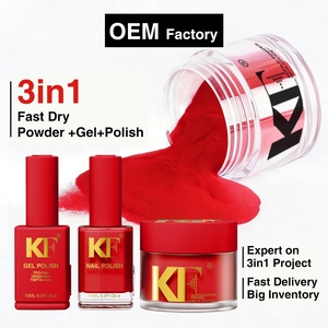 Système de poudre à tremper 3 en 1 à séchage rapide, compatible avec le vernis gel et la laque à ongles, marque privée OEM, kit de nail art pour salon - Product Image 3