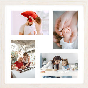 Оптовая продажа, деревянная фоторамка с 4 отверстиями под заказ, фоторамка для домашнего декора - Product Image 6