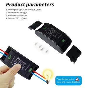 กราฟฟิตี้ ไวไฟสมาร์ทสวิตช์ 10A 220V AC รีโมทคอนโทรลไร้สายพร้อมการควบคุมเวลาผ่านแอพสำหรับระบบอัตโนมัติในบ้าน - Product Image 2