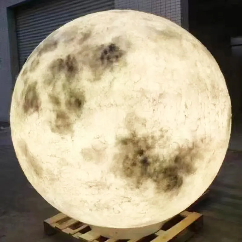 โคมไฟสวน LED กลางแจ้งดวงจันทร์ขนาดใหญ่โคมไฟสนามสนามหญ้าตกแต่งโต๊ะพร้อมรีโมทคอนโทรลเปลี่ยนสี