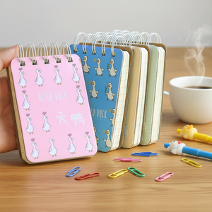 Carnet à spirales ligné pour collège, format mini, relié par le haut, 11,5 x 7,5 cm, avec reliure à pointes, pour l'école - Product Image 4