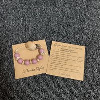 Carte en papier kraft marron personnalisée avec logo pour emballage de clips de sucette et supports de dentition pour bébé