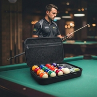 Étui rigide en EVA de qualité supérieure pour billes de billard, résistant aux chocs, à la poussière et aux rayures, sac de rangement pour billes de billard, capacité de 16 billes