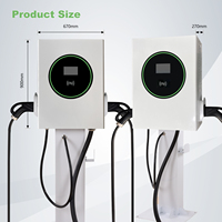 Estación de Carga para Vehículos Eléctricos de CC de 40KW 60KW 80KW con Doble Pistola OCPP1.6J, CCS 1/CCS 2/GB/T, Certificación CE para Uso Comercial