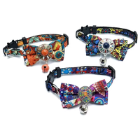 Accessoires de protection en gros pour AirTag : Étui rétro bohème en polyester écologique avec nœud pour collier de chien ou collier pour chat