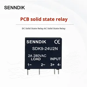 Senndik SDK9-5C2 微型薄型密封 4P PCB 安装高性能 DC-DC 5V/24VDC 2A 固态继电器 - Product Image 2