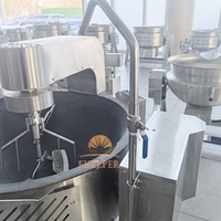 Wok industriel en fonte de haute qualité avec système de mélange planétaire, machine de cuisson automatique pour restaurant et usine alimentaire
